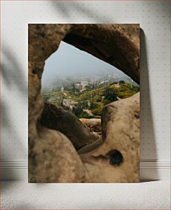 Πίνακας, Misty Landscape Through Rock Formation Misty Landscape Through Rock Formation