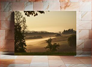 Πίνακας, Misty Morning Landscape Τοπίο ομιχλώδους πρωινού