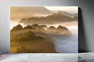 Πίνακας, Misty Mountain Landscape at Sunrise Misty Mountain Landscape at Sunrise