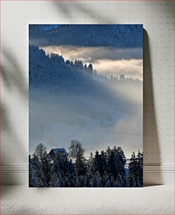 Πίνακας, Misty Mountain Landscape Ομιχλό Ορεινό Τοπίο