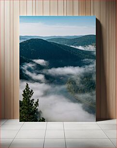 Πίνακας, Misty Mountain Landscape Ομίχλη ορεινό τοπίο