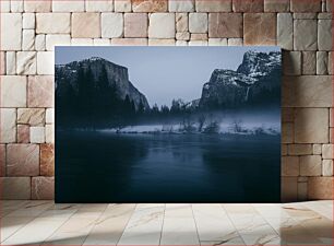 Πίνακας, Misty Mountain Landscape Ομιχλό Ορεινό Τοπίο