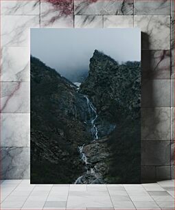 Πίνακας, Misty Mountain Waterfall Καταρράκτης Misty Mountain