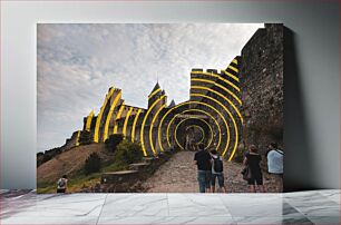 Πίνακας, Modern Art Installation on Ancient Castle Εγκατάσταση Μοντέρνας Τέχνης στο Αρχαίο Κάστρο