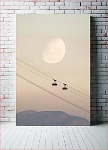 Πίνακας, Moonlit Cable Cars Φεγγαρόφωτα τελεφερίκ