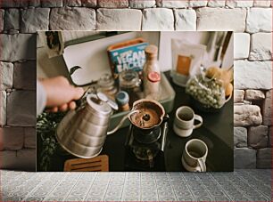 Πίνακας, Morning Coffee Preparation Προετοιμασία πρωινού καφέ