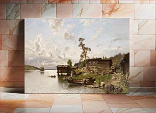 Πίνακας, Morning mood (island view), 1884, Hjalmar Munsterhjelm