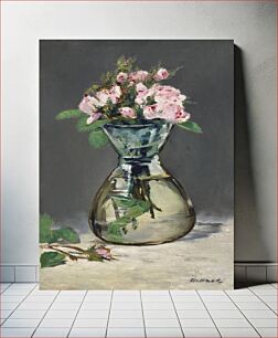 Πίνακας, Moss Roses in a Vase (1882) by Edouard Manet