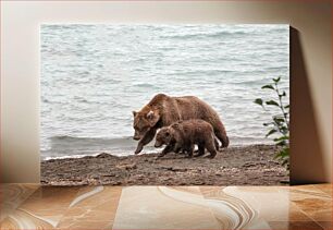 Πίνακας, Mother Bear and Cub by the Water Mother Bear and Cub by the Water