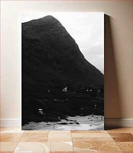 Πίνακας, Mountain and Beach in Black and White Βουνό και παραλία σε μαύρο και άσπρο