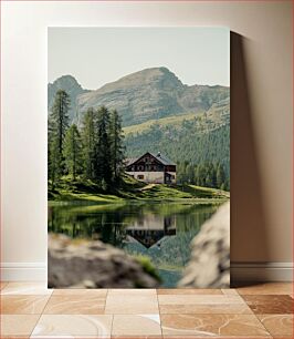 Πίνακας, Mountain Cabin by the Lake Ορεινή Καμπίνα δίπλα στη Λίμνη