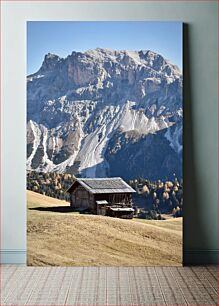 Πίνακας, Mountain Cabin in a Scenic Landscape Ορεινή καμπίνα σε ένα γραφικό τοπίο