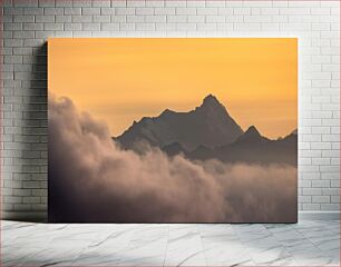 Πίνακας, Mountain Landscape at Dawn Ορεινό τοπίο την αυγή