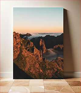 Πίνακας, Mountain Landscape at Sunrise Ορεινό τοπίο στην ανατολή του ηλίου