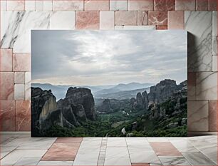 Πίνακας, Mountain Landscape with Clouds Ορεινό Τοπίο με Σύννεφα