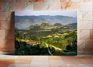 Πίνακας, Mountain Landscape with Village Ορεινό τοπίο με χωριό