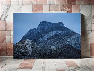 Πίνακας, Mountain Peak in Blue Hue Κορυφή Βουνού σε Μπλε Απόχρωση