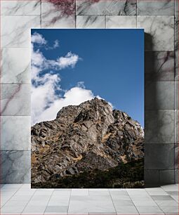 Πίνακας, Mountain Peak Under Blue Sky Κορυφή Βουνού κάτω από το γαλάζιο του ουρανού