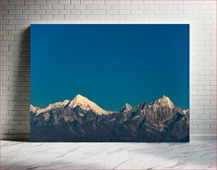 Πίνακας, Mountain Peaks Under Clear Sky Κορυφές βουνών κάτω από καθαρό ουρανό