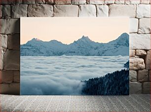 Πίνακας, Mountain Range Above the Clouds Οροσειρά Πάνω από τα Σύννεφα