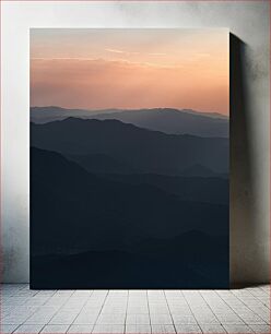 Πίνακας, Mountain Range at Sunset Οροσειρά στο ηλιοβασίλεμα