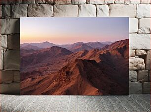 Πίνακας, Mountain Range at Sunset Οροσειρά στο ηλιοβασίλεμα