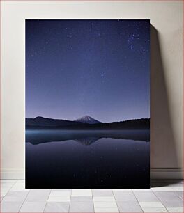 Πίνακας, Mountain Reflected Under Starry Sky Βουνό που αντανακλάται κάτω από τον έναστρο ουρανό