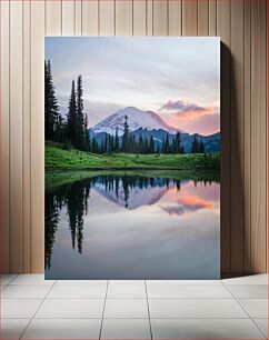 Πίνακας, Mountain Reflection at Sunset Αντανάκλαση βουνού στο ηλιοβασίλεμα