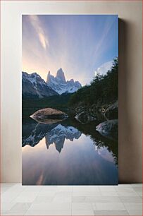 Πίνακας, Mountain Reflection at Sunset Αντανάκλαση βουνού στο ηλιοβασίλεμα