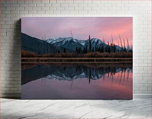 Πίνακας, Mountain Reflection at Sunset Αντανάκλαση βουνού στο ηλιοβασίλεμα