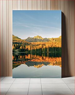 Πίνακας, Mountain Reflection in Autumn Αντανάκλαση βουνού το φθινόπωρο