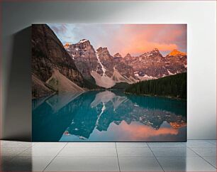 Πίνακας, Mountain Reflections at Sunset Αντανακλάσεις βουνού στο ηλιοβασίλεμα