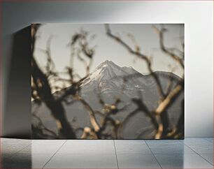 Πίνακας, Mountain View Through Branches Θέα στο βουνό μέσα από κλαδιά