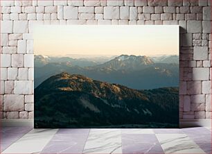 Πίνακας, Mountainous Landscape at Sunset Ορεινό τοπίο στο ηλιοβασίλεμα