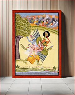 Πίνακας, Narayana (Vishnu) Mounting Garuda with Lakshmi