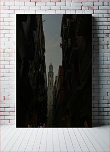 Πίνακας, Narrow Street with Tower Στενός δρόμος με Πύργο