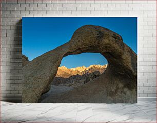 Πίνακας, Natural Rock Arch with Mountain View Φυσική αψίδα βράχου με θέα στο βουνό