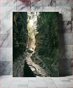 Πίνακας, Natural Stone Pathway in Gorge Φυσικό Πέτρινο Μονοπάτι στο Φαράγγι