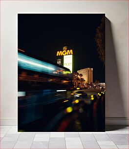 Πίνακας, Night Scene of MGM Sign Νυχτερινή σκηνή του MGM Sign