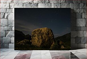 Πίνακας, Night Sky over Rock Νυχτερινός ουρανός πάνω από τον βράχο