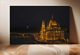 Πίνακας, Night View of Illuminated Cityscape Νυχτερινή άποψη του φωτισμένου αστικό τοπίου