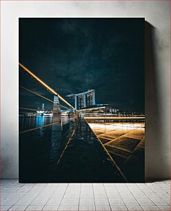 Πίνακας, Night View of Modern Architecture Νυχτερινή άποψη της Μοντέρνας Αρχιτεκτονικής