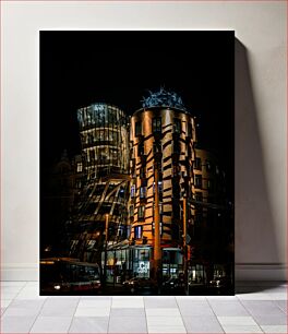 Πίνακας, Night View of Modern City Architecture Νυχτερινή άποψη της σύγχρονης αρχιτεκτονικής πόλεων