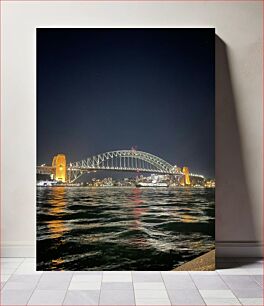 Πίνακας, Night View of Sydney Harbour Bridge Νυχτερινή άποψη της γέφυρας του λιμανιού του Σίδνεϊ