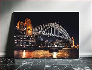 Πίνακας, Night View of Sydney Harbour Bridge Νυχτερινή άποψη της λιμενικής γέφυρας του Σίδνεϊ