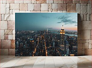 Πίνακας, Night View of the City Skyline Νυχτερινή θέα στον ορίζοντα της πόλης