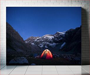 Πίνακας, Nighttime Camping in the Mountains Νυχτερινή κατασκήνωση στα βουνά