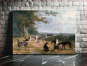 Πίνακας, Nine Greyhounds in a Landscape (ca. 1807) by Jacques–Laurent Agasse