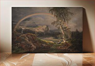 Πίνακας, Norwegian Landscape with a Rainbow by Johan Christian Claussen Dahl