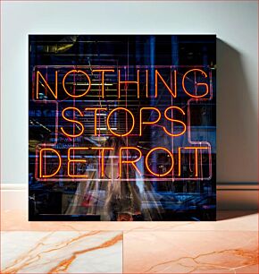 Πίνακας, Nothing Stops Detroit Neon Sign Nothing Stops Detroit Neon Sign